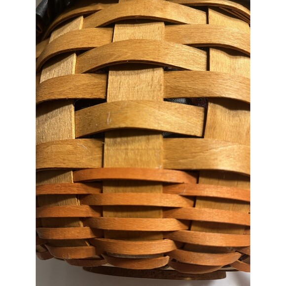 Longaberger Pumpkin Fall Stem Lid Basket Jack O' Lantern Liner Protector Combo - Picture 12 of 15